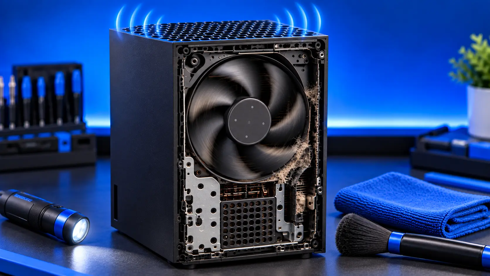 Top vent of an Xbox Series X