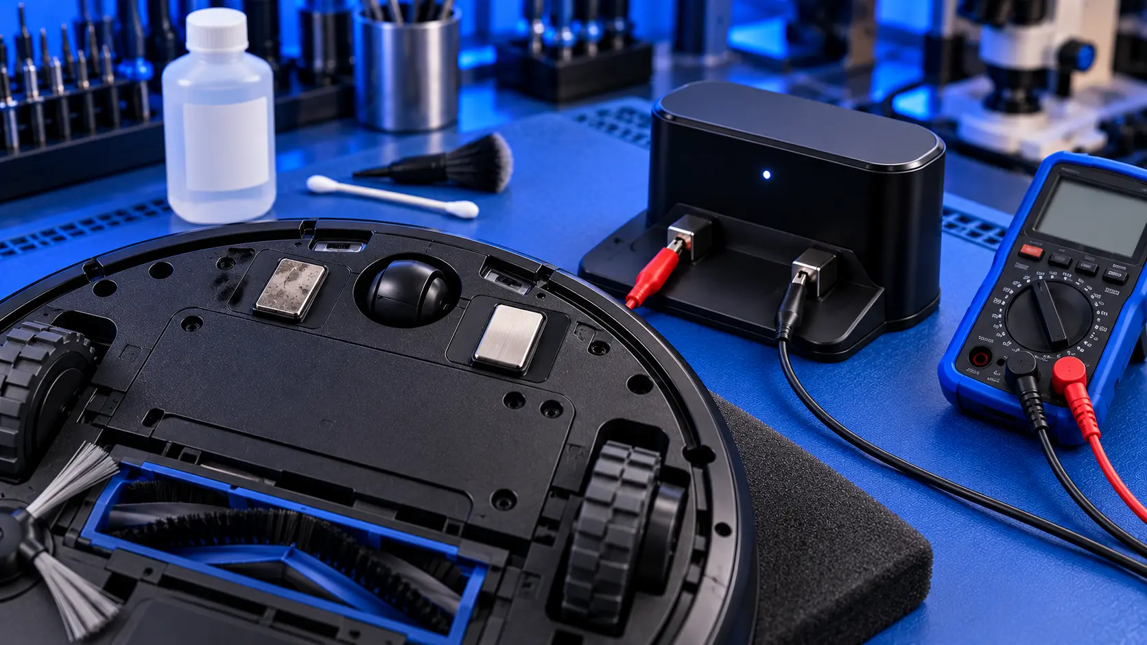 Eufy robot vacuum on its charging station