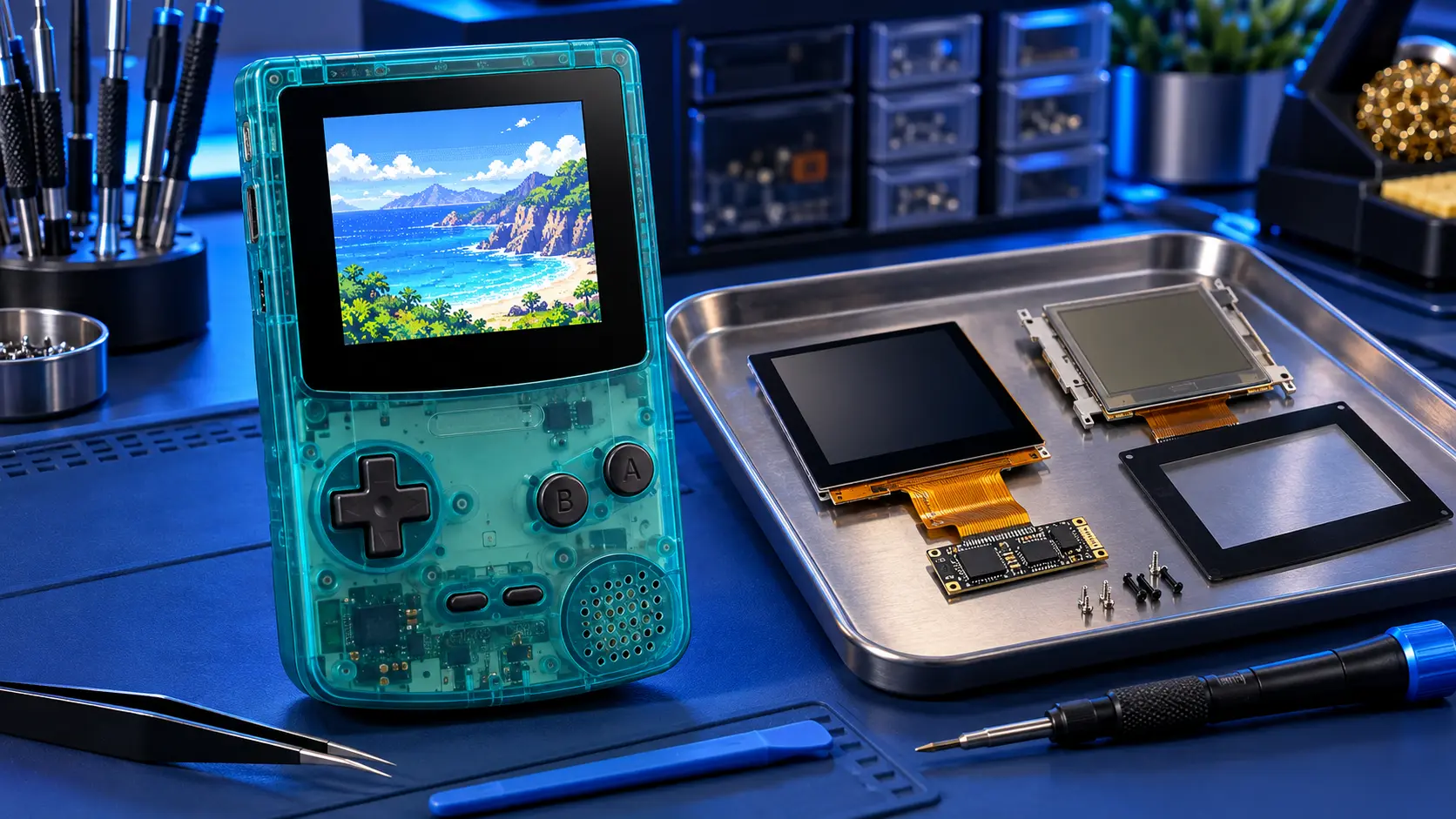 Game Boy Color Laminated IPS Mod