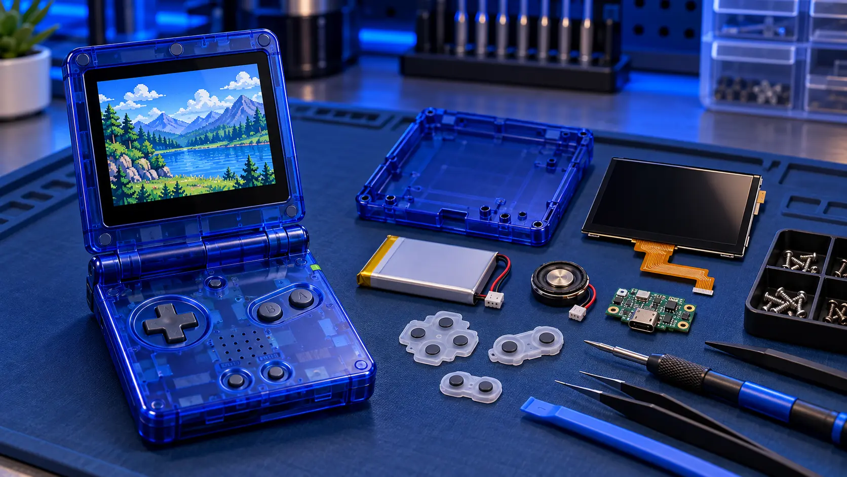 Game Boy Advance SP Full Upgrade