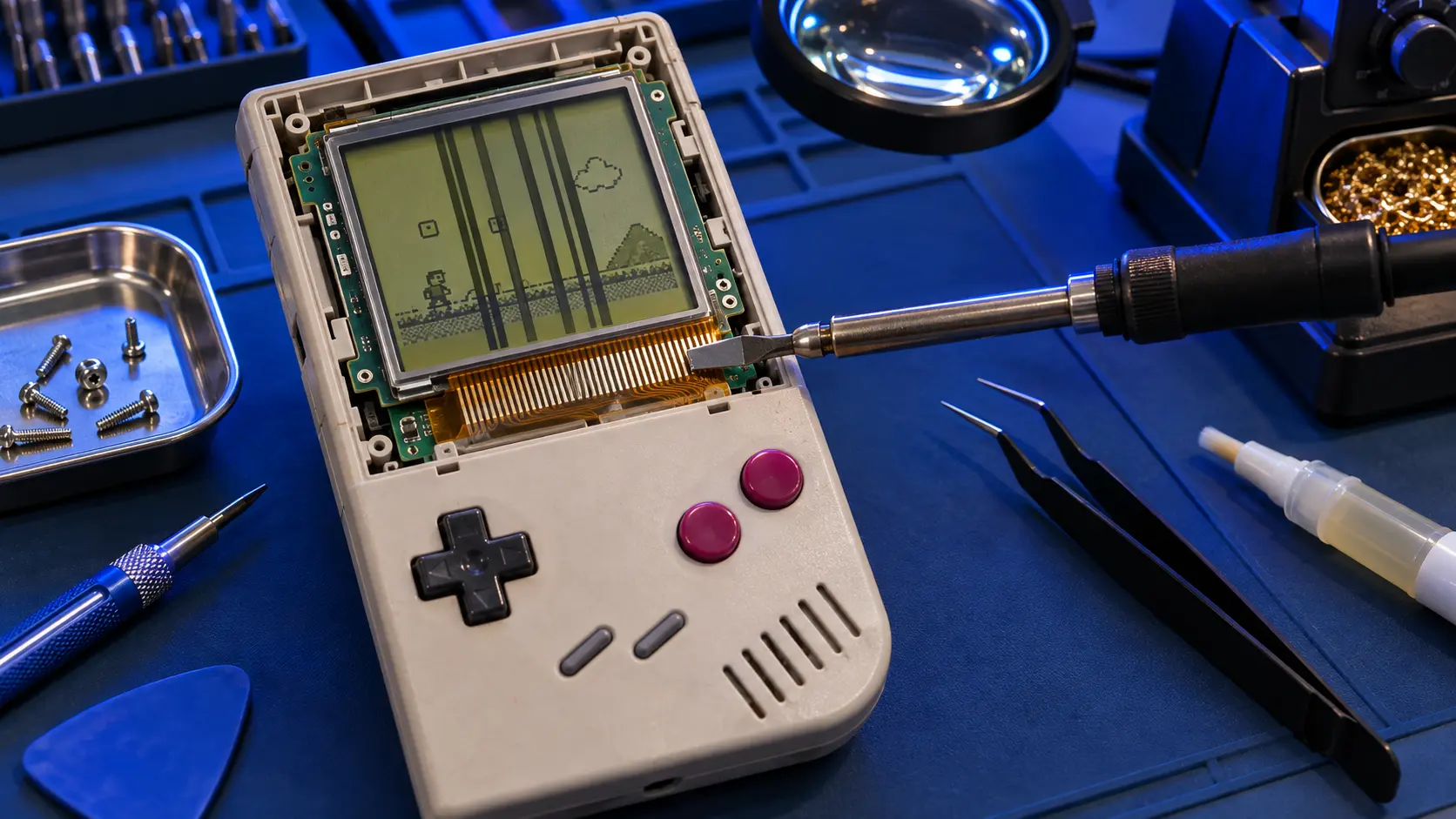 Original Game Boy Vertical Lines Repair