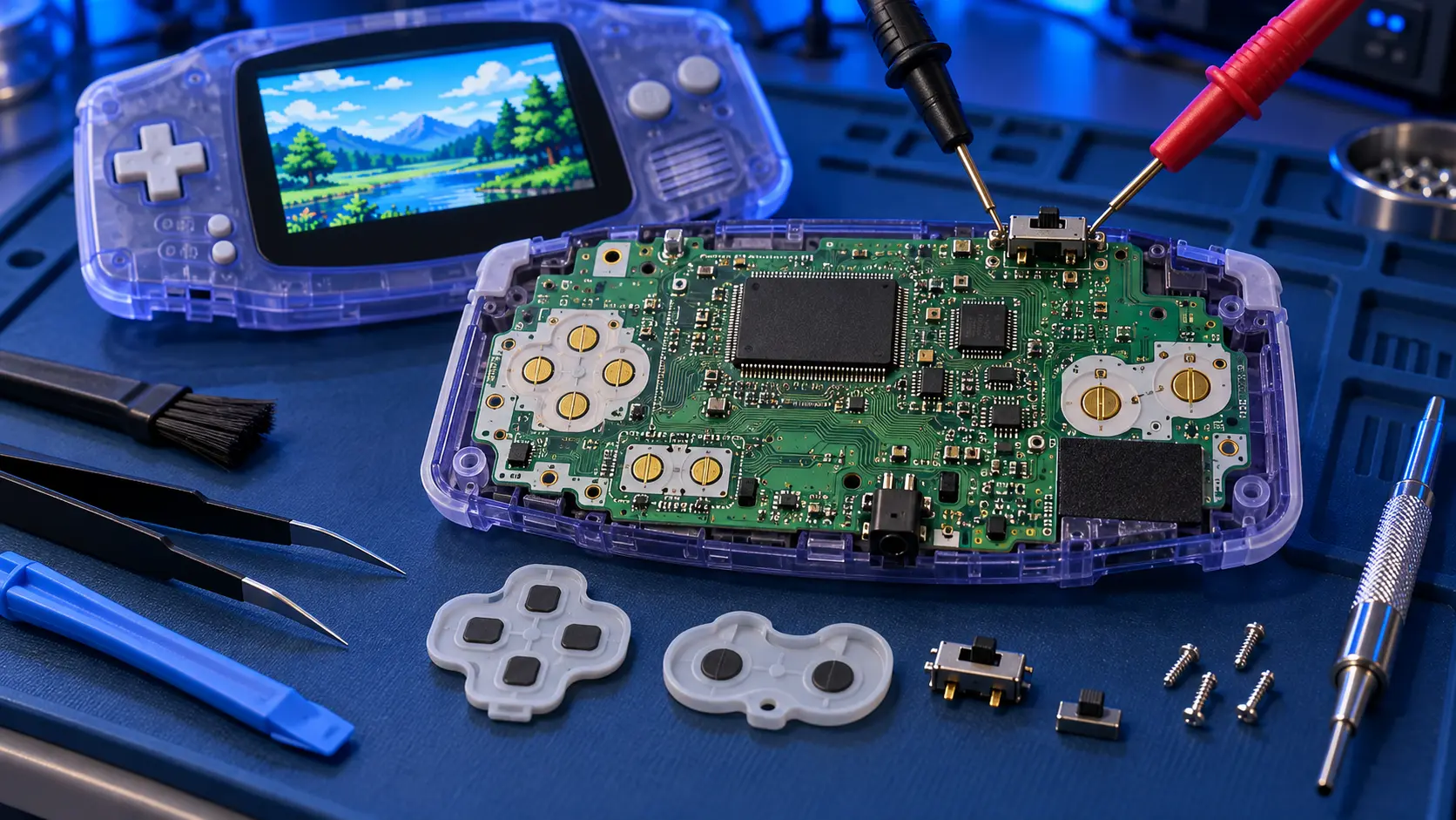 Game Boy Advance Button, Power Switch & Cartridge Slot Repair