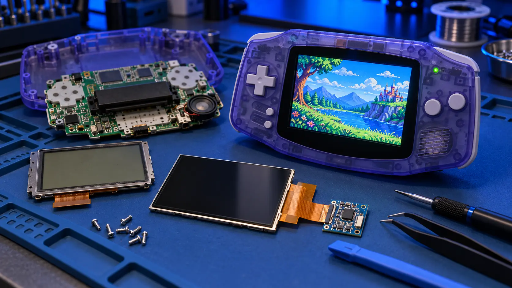 Game Boy Advance IPS Screen Mod