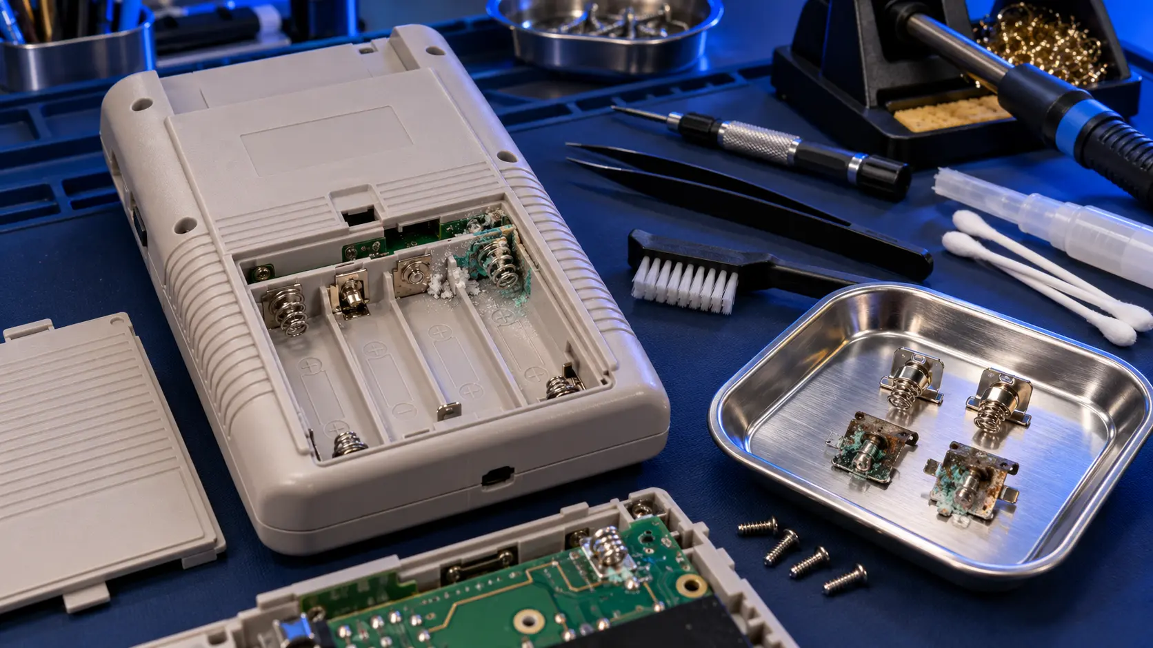 Game Boy Battery Corrosion Repair