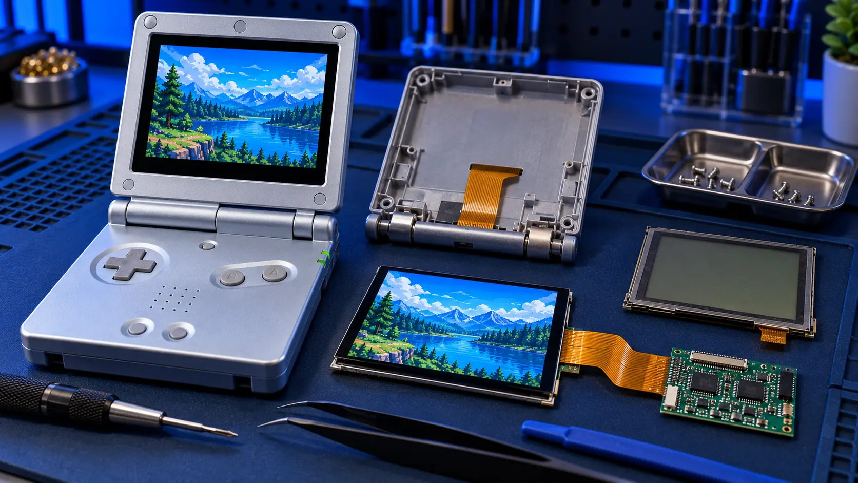 Game Boy Advance SP IPS Screen Mod